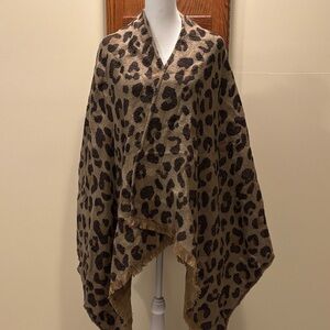 Banana Republic Tan Fringed Wrap (100% Acrylic)